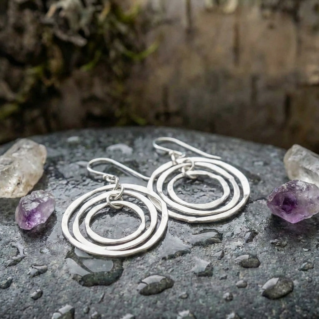 Vintage Circle Dangle Earrings