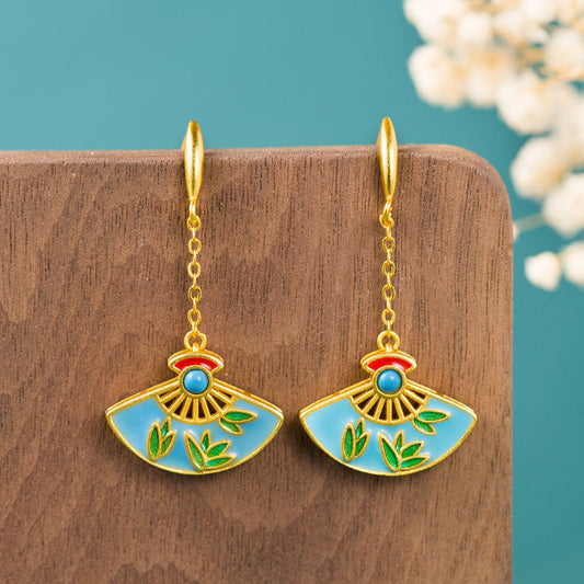 Vintage Fan Earrings