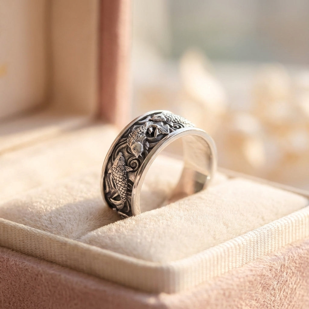Vintage Fish Leaping Ring