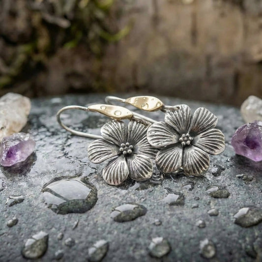 Vintage Flower Dangle Earrings