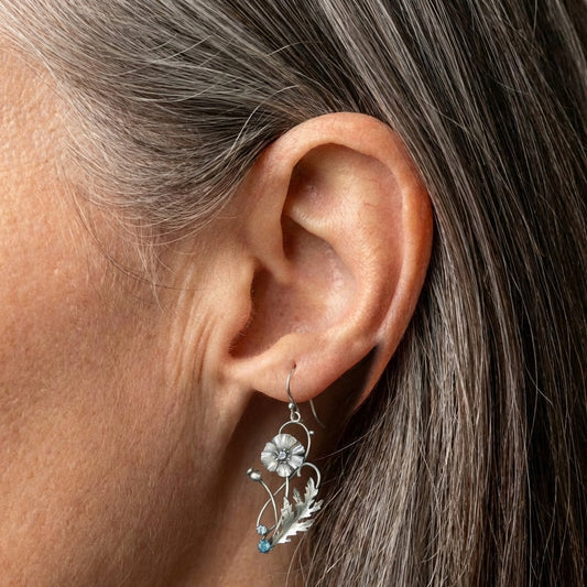 Flower Zircon Earrings