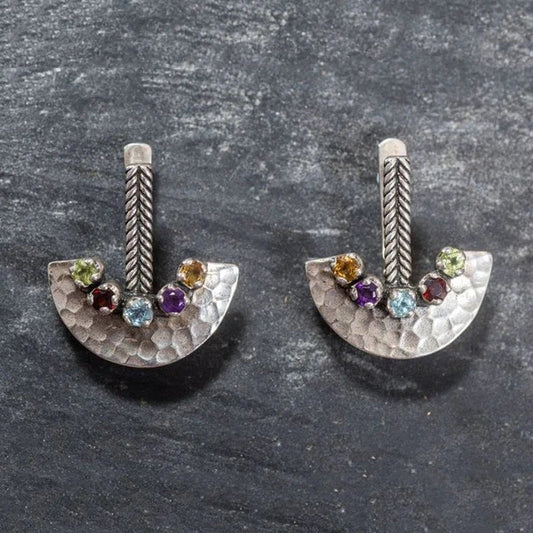 Vintage Gemstone Dangle Earrings