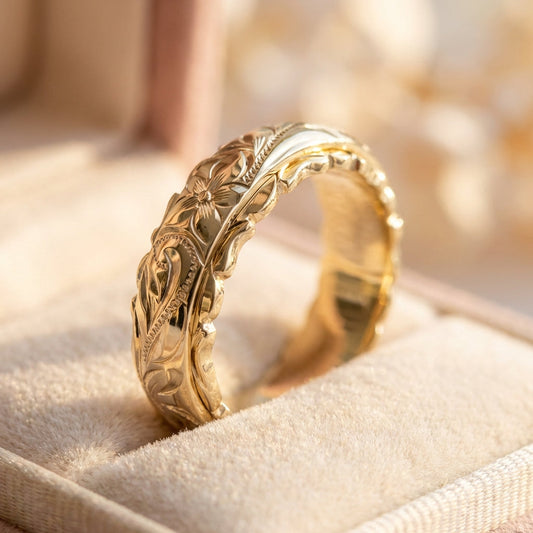 Vintage Gold Flower Ring