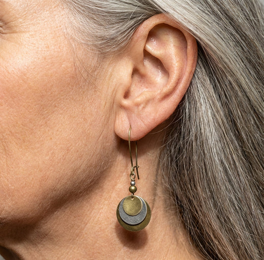 Gold Silver Color Dangle Earrings