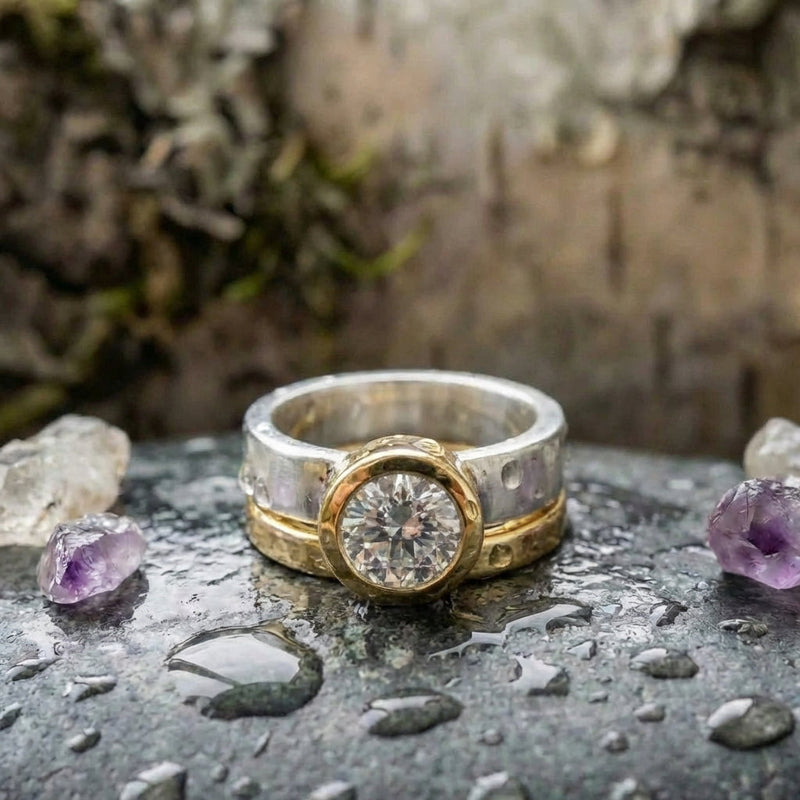 Vintage Gold Silver Ring