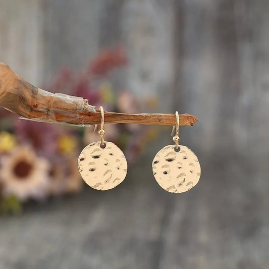 Vintage Gold Wafer Earrings