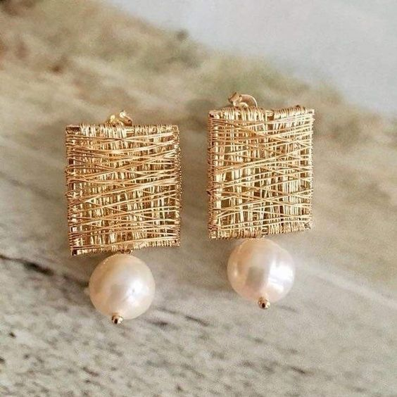 Vintage Golden Threads With Pearls