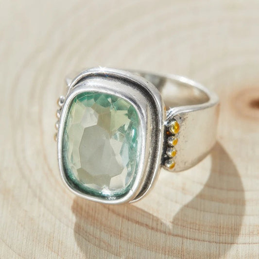 Vintage Green Cubic Zirconia Ring