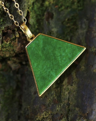 Vintage Green Jade Necklace
