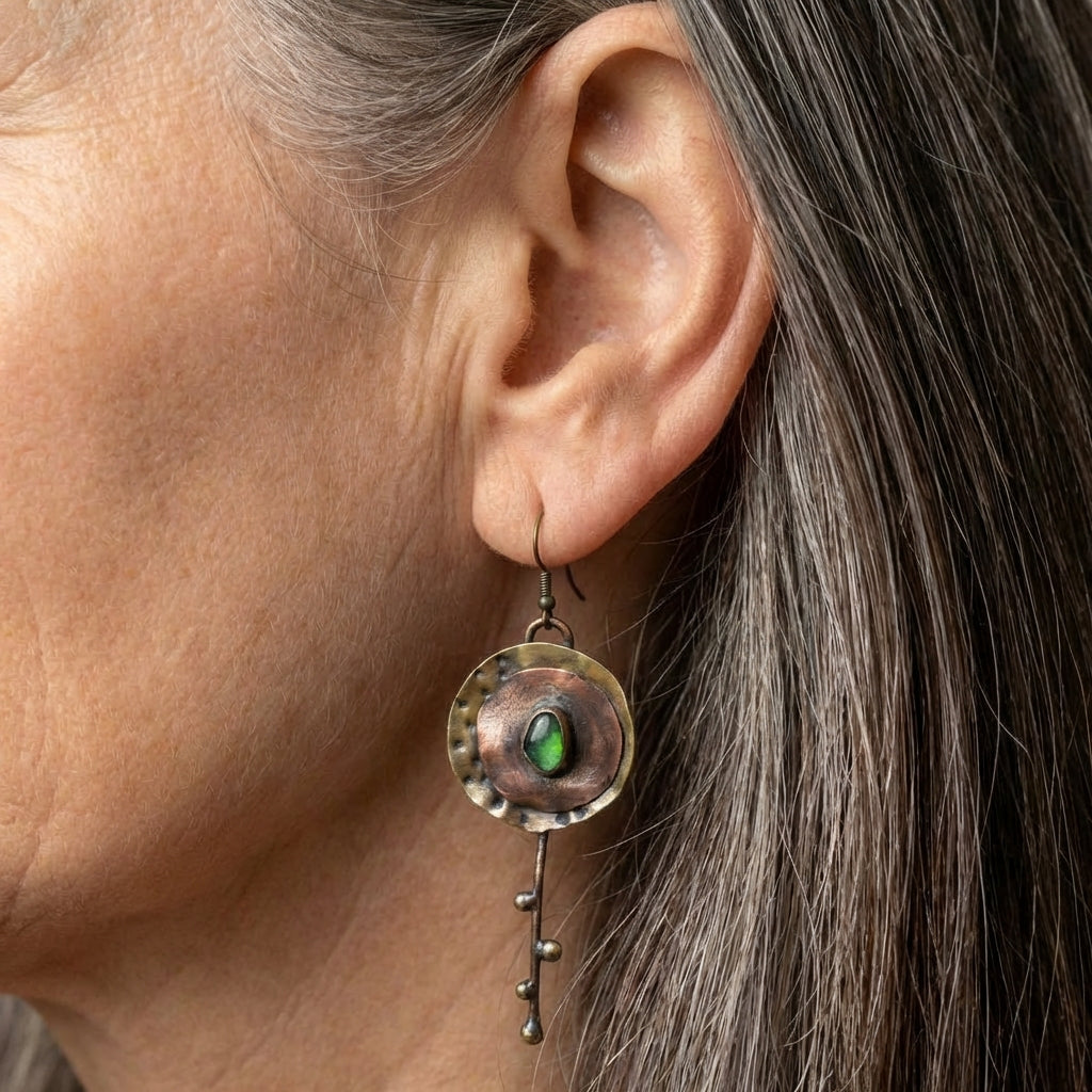 Green Stone Earrings