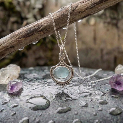 Vintage Green Stone Necklace