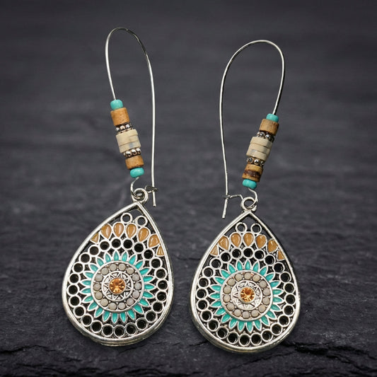 Vintage Handmade Beads Drop Earrings