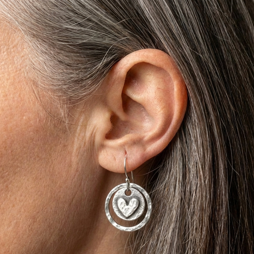 Heart Pendant Earrings