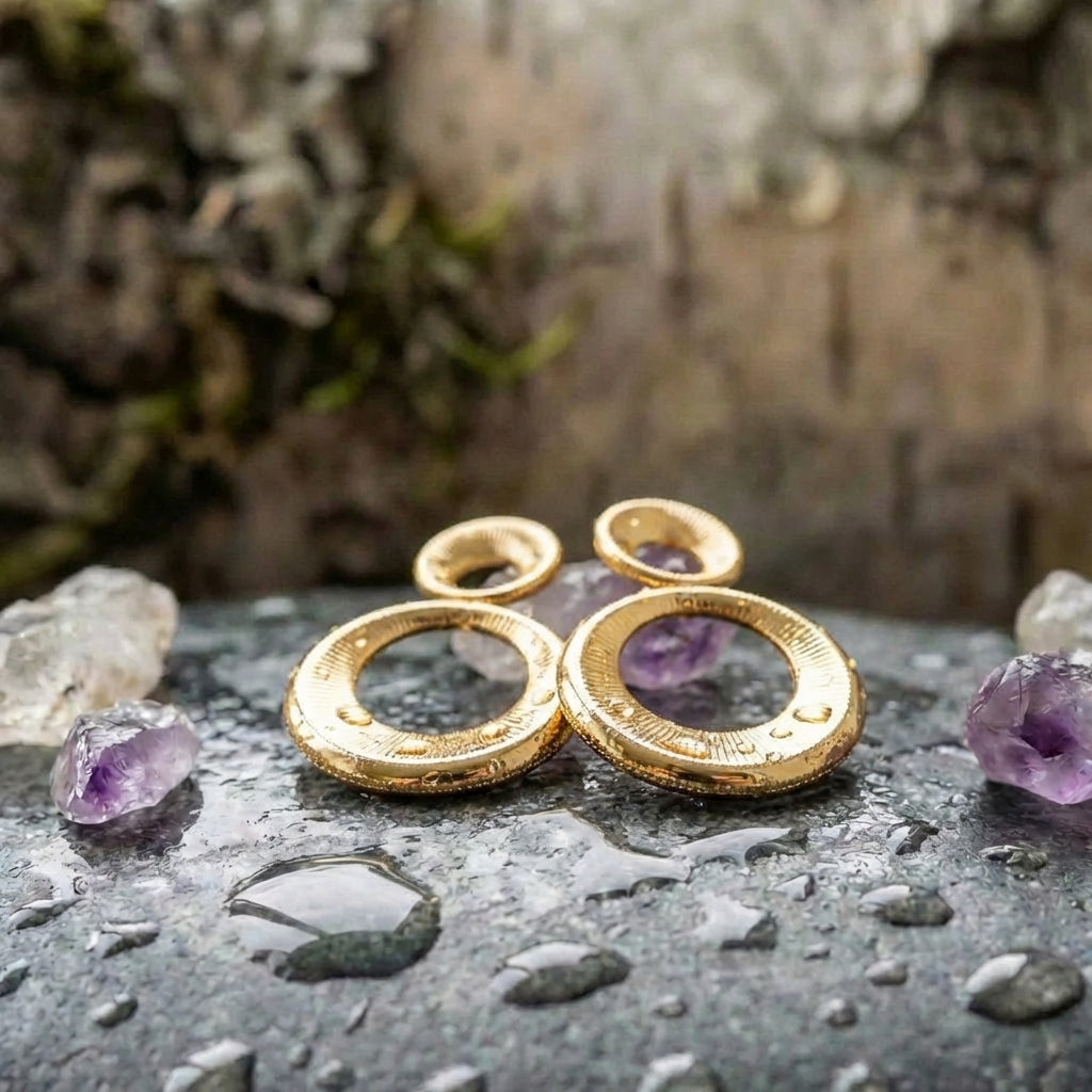 Vintage Hollow Hoop Golden Earrings