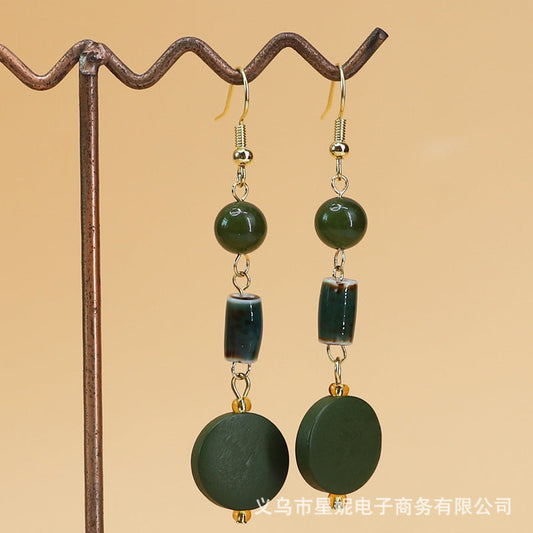 Vintage Jade Drop Earrings