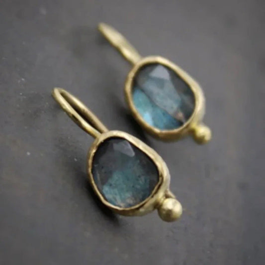 Vintage Labradorite Drop Earrings