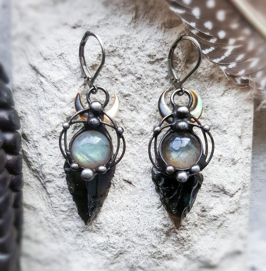 Vintage Labradorite Earrings