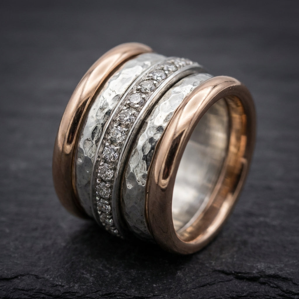 Vintage Layered Thick Gold Ring