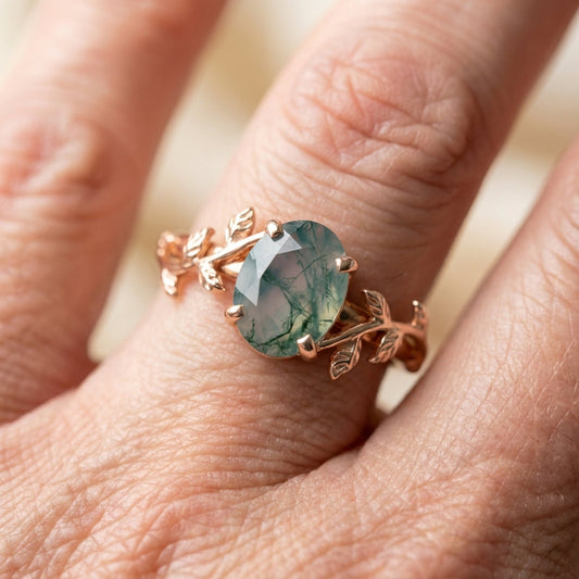 Moss Agate Ring