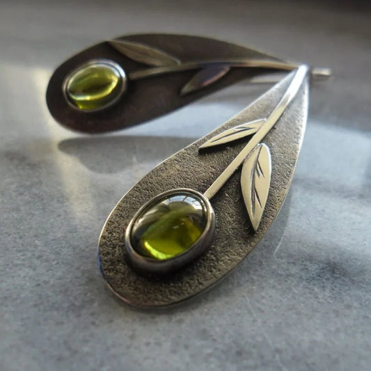 Vintage Olive Leaf Earrings