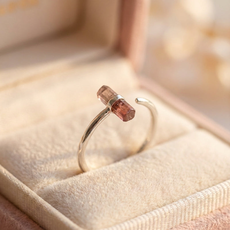 Vintage Orange Glass Open Ring