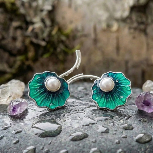 Vintage Pearl Flower Earrings