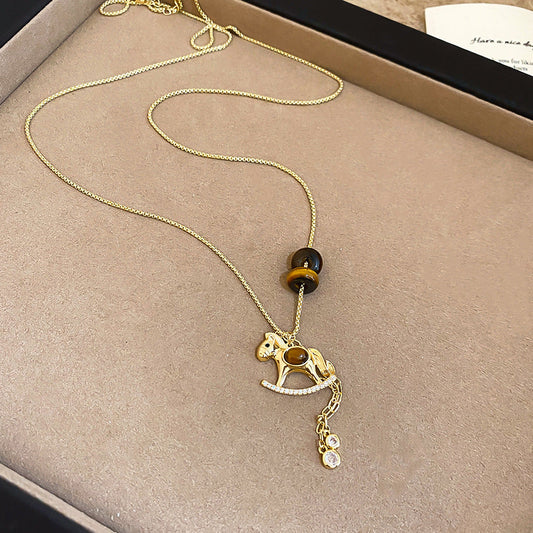 Vintage Rocking Horse Necklace