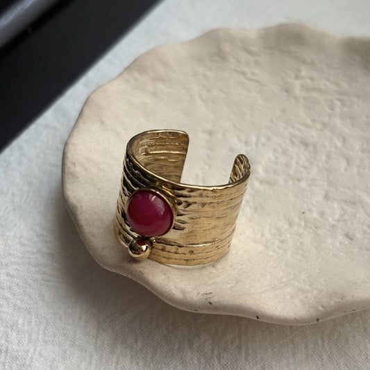 Vintage Ruby Cuff Ring
