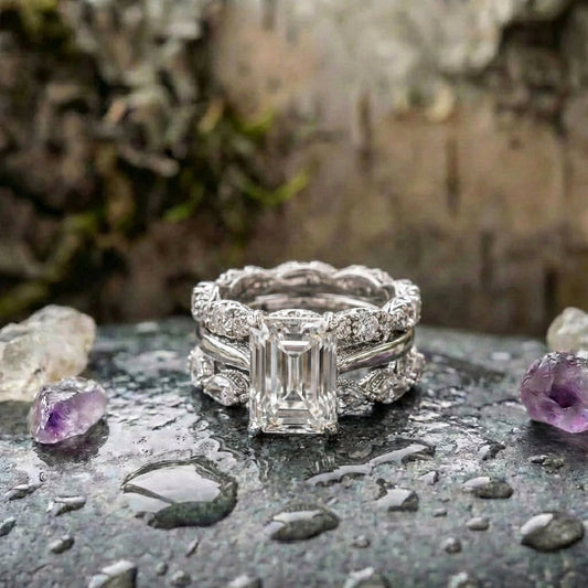 A Vintage Silver Bright Layer Ring
