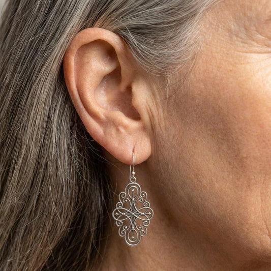Silver Cross Earrings