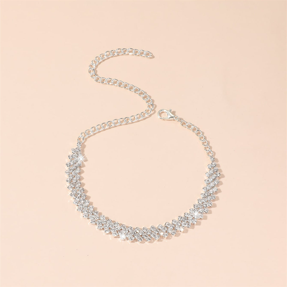 Vintage Silver Double Row Leaf