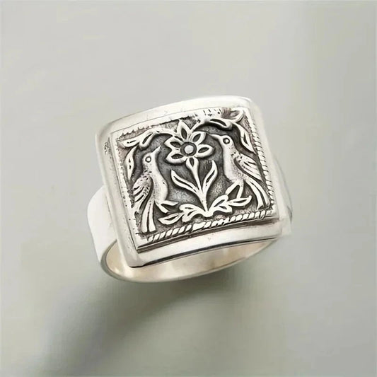 Vintage Silver Flower Ring