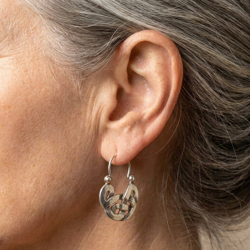 Silver Geometric Earrings