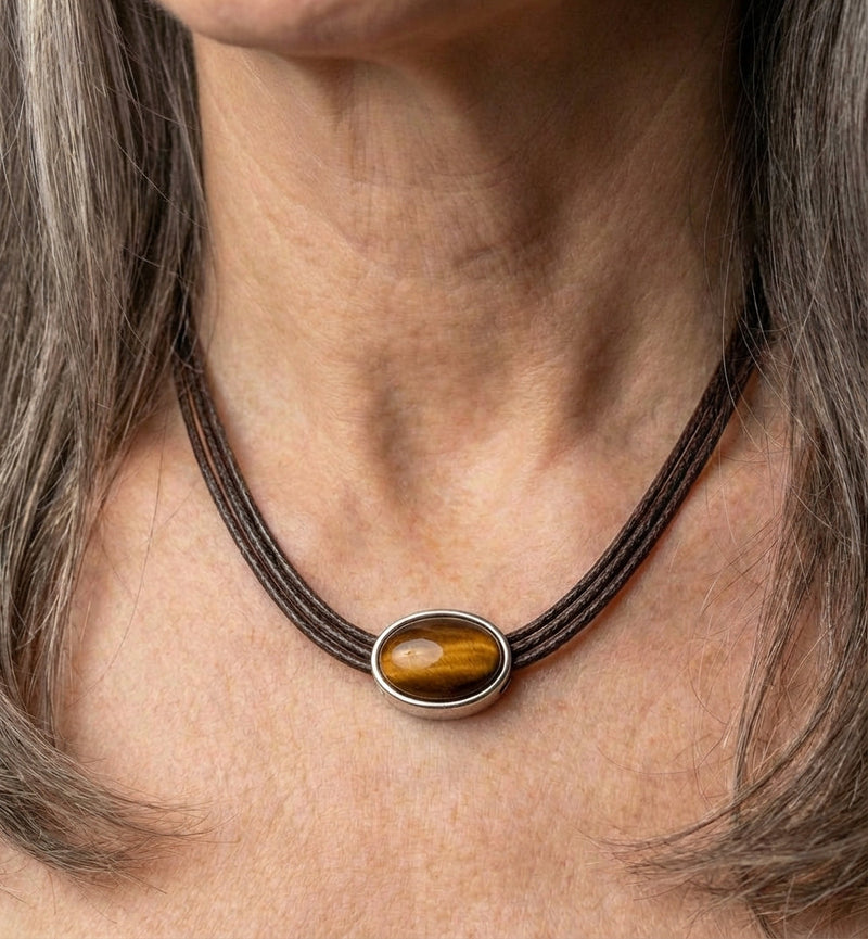 Tiger Eye Stone Necklace