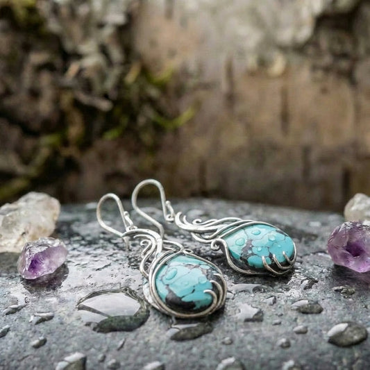 Vintage Turquoise Dangle Earrings