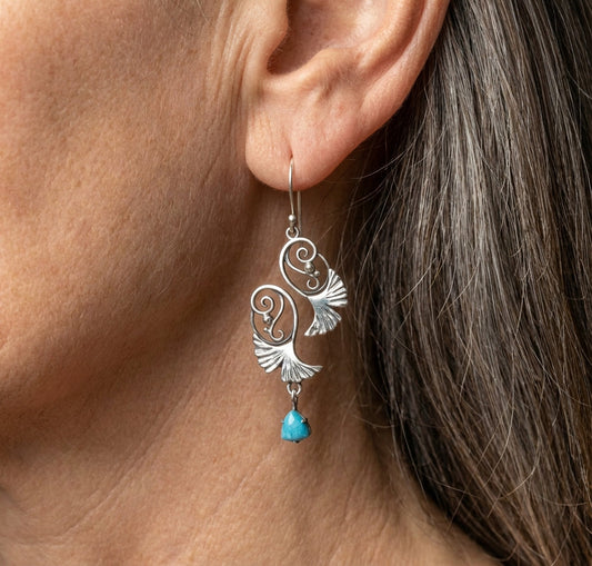 Turquoise Flower Earrings