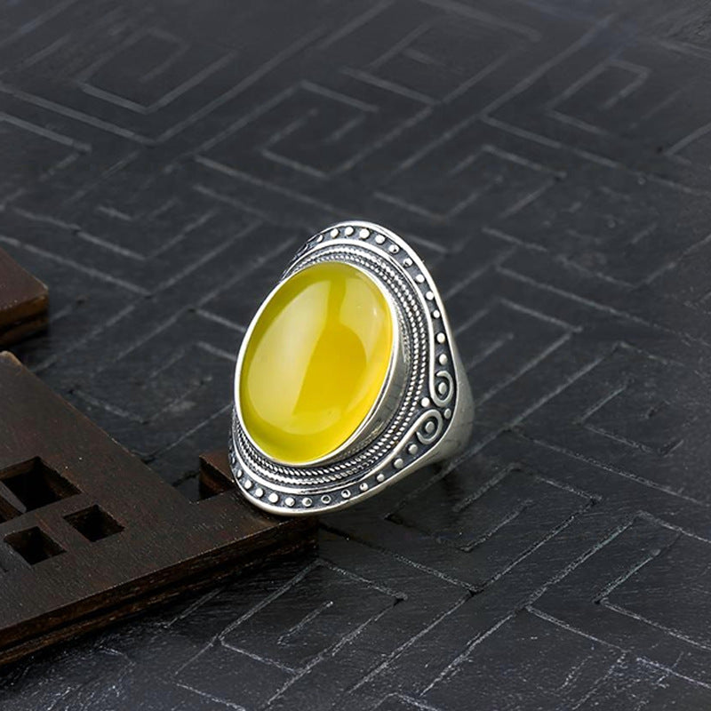 Vintage Yellow Stone Ring