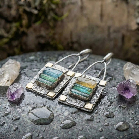 Vintage Zircon Drop Earrings