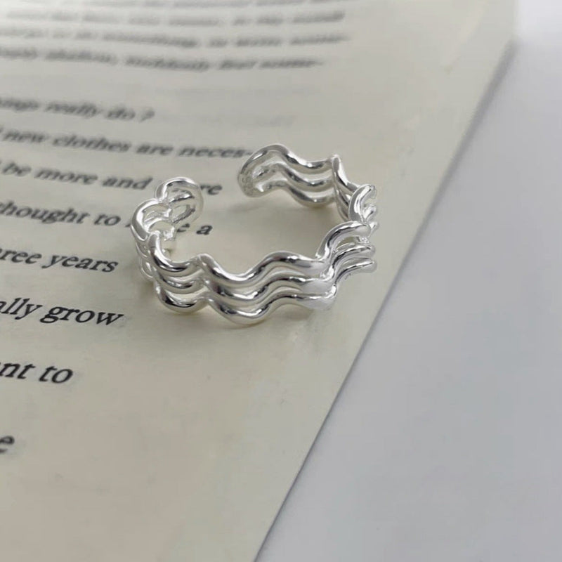 Wavy Silver Ring