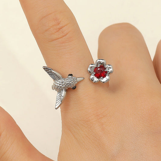 Whimsical Hummingbird Ring