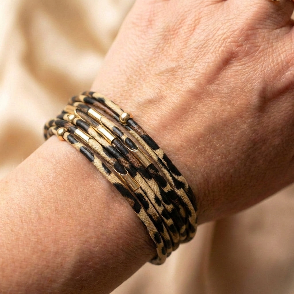 Wide Multilayer Wrap Bracelet