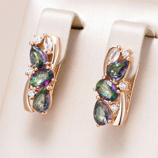 Colorful Zirconia Earrings