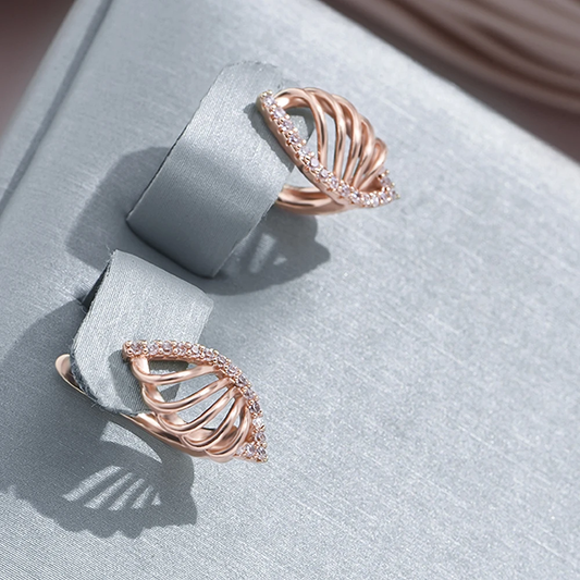Gold Bright Wings Earrings