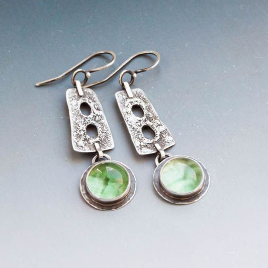 Green Crystal Earrings