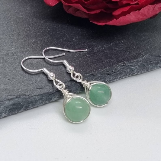 Green Crystal Earrings