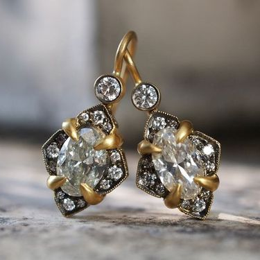 Crystal Gold Earrings