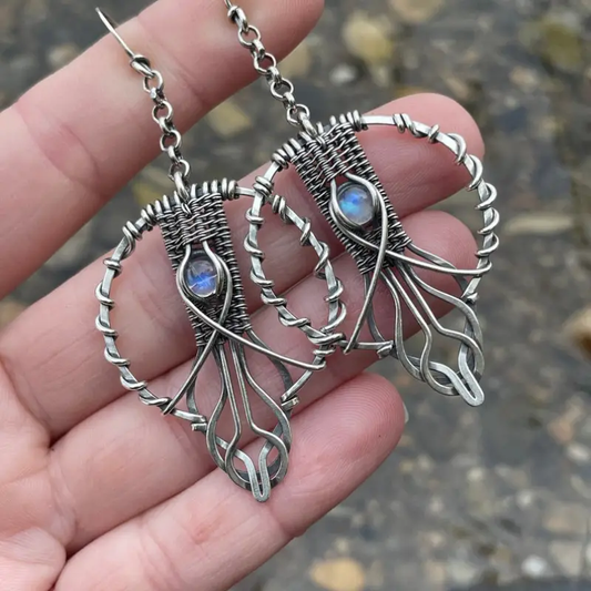 Hollow Stone Earrings
