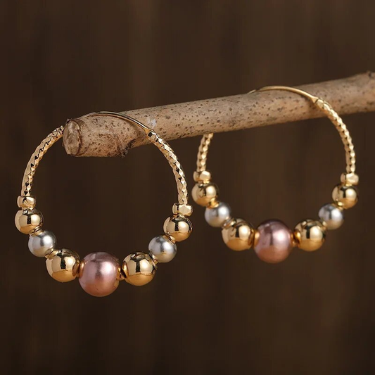 Colored Pearl Earrings