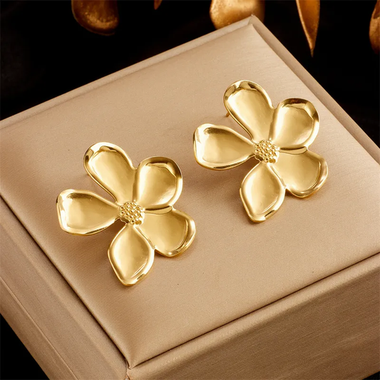 Golden Flower Earrings