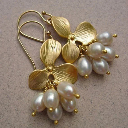 Flower Pearl Earrings